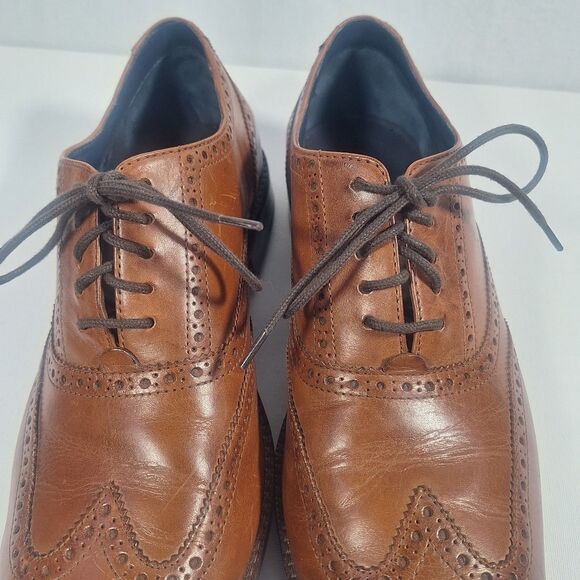 Cole Haan Brown Leather Wingtip Oxford Men 10.5 M Dress Shoes C30687 main image 9